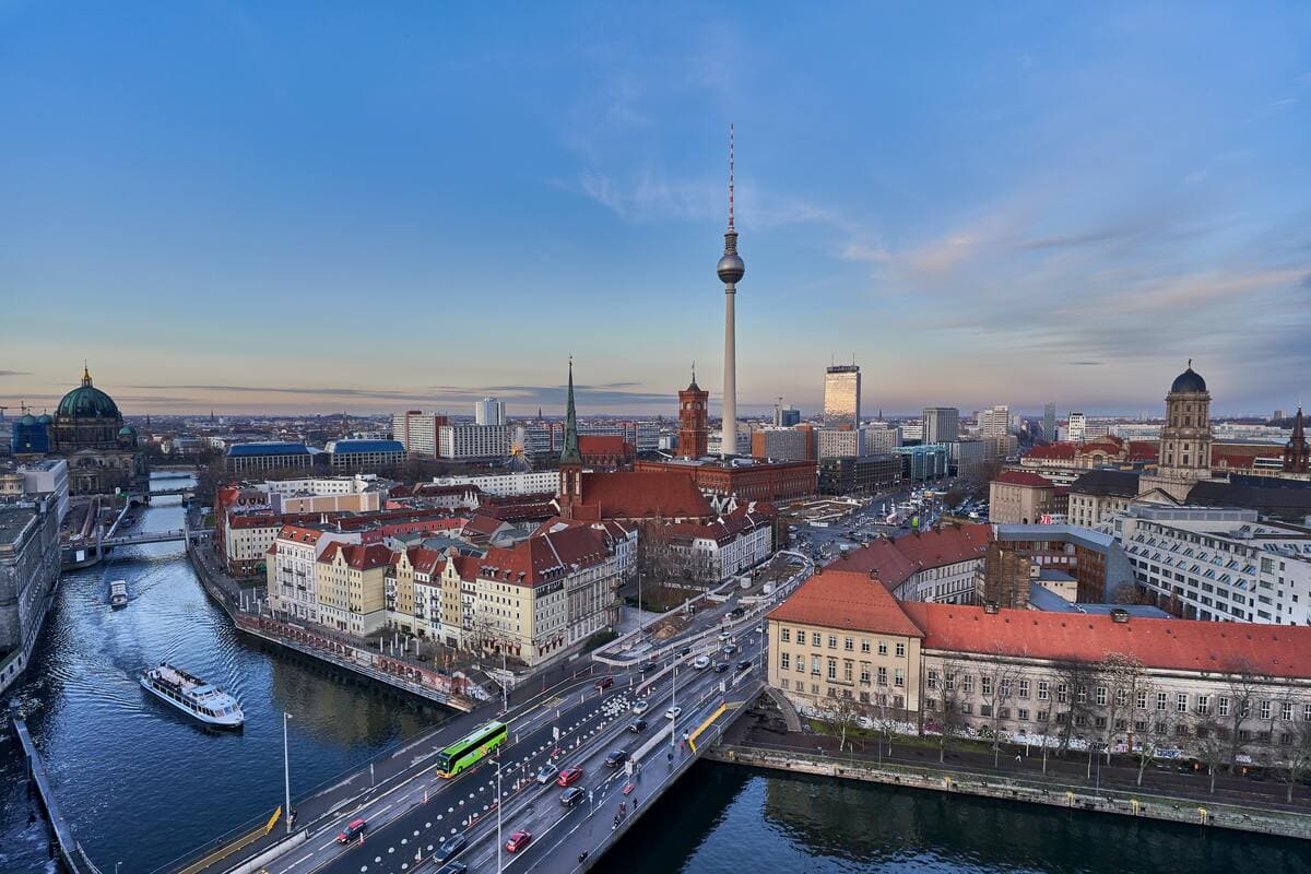 panorama Berlino fiume Spree